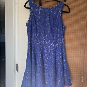 Jodi Kristopher Royal Blue Lace Mini Dress